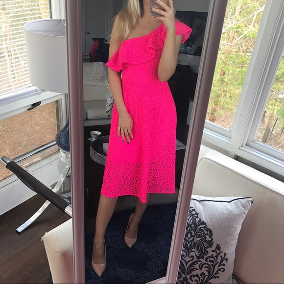 Size 0 🌸 LILLY PULITZER NEON PINK DRESS! 🌸 - Picture 4 of 8